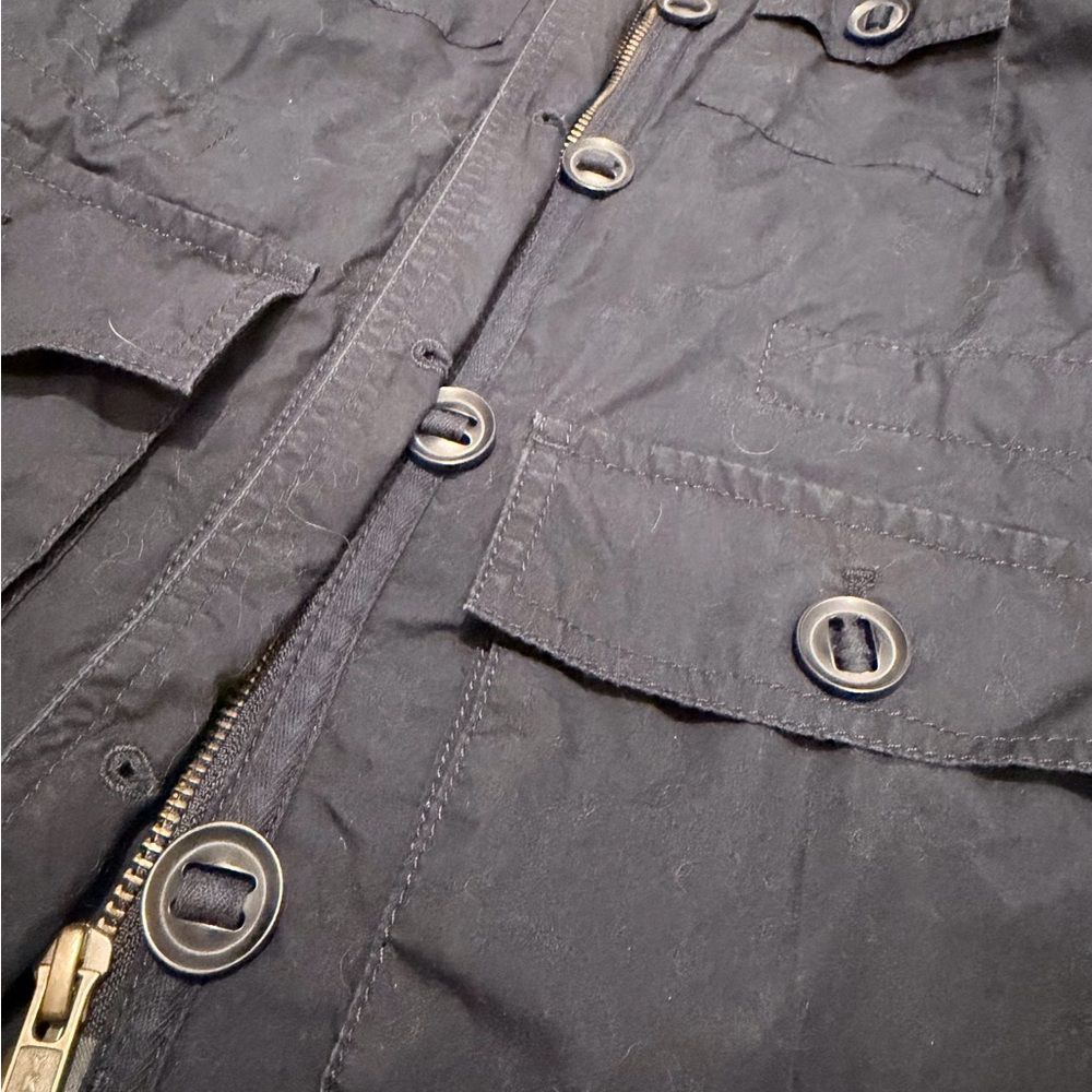Talbots Petites Utility Jacket | Size P | Navy Blue | Floral Lined - Picture 4 of 6